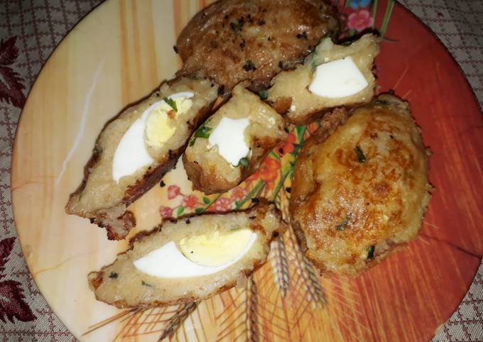 Egg potato cutlet Recipe