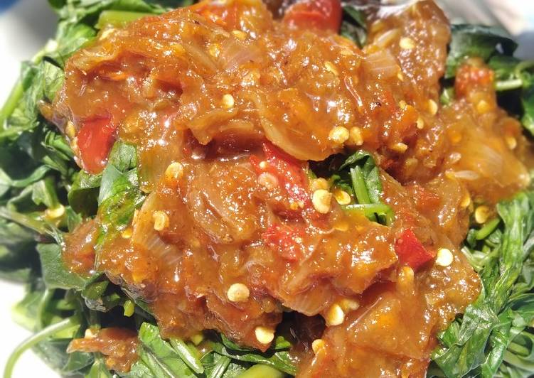 Cara buat Rujak kangkung Sederhana Untuk Jualan