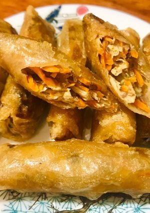 A picture of Vegetarian Fried Spring Rolls.