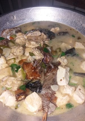 Foto resep Santan ikan asap dengan tahu tempe