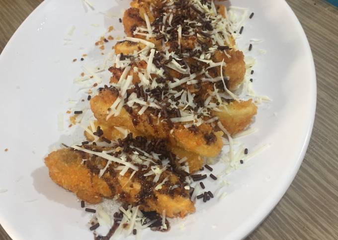 Resep Pisang Goreng Pasir Coklat Keju Renyah Kraus Oleh Rica Naza Qimala Cookpad