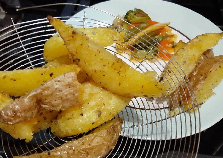 Resep: Potato Wedges Goreng yang Gurih