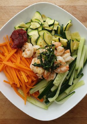 Foto resep (Seafood) Bimbimbap #diet
