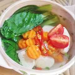 รูปของ Pakcoy Tahu Wortel Kuah Bening