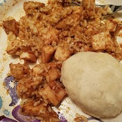 A picture of Fajita BBQ Chicken Rice.