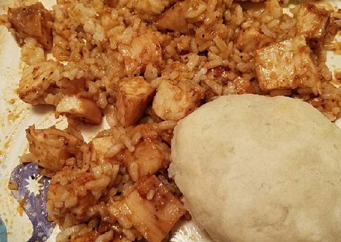 Steps to Make Fancy Fajita BBQ Chicken Rice for Breakfast Recipe