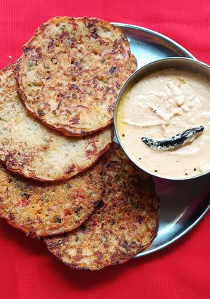A picture of Mixe vegetable and Semolina Rosti.