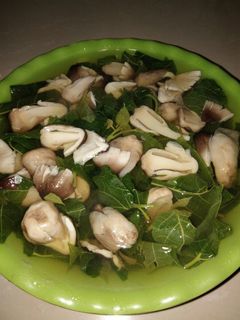 Hình của món Canh lá cách nấu nấm rơm.