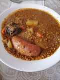 Lentejas con chorizo y morcilla (Thermomix)