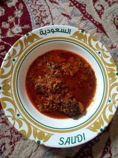 A picture of Miyar Taushe (Spinach Soup).