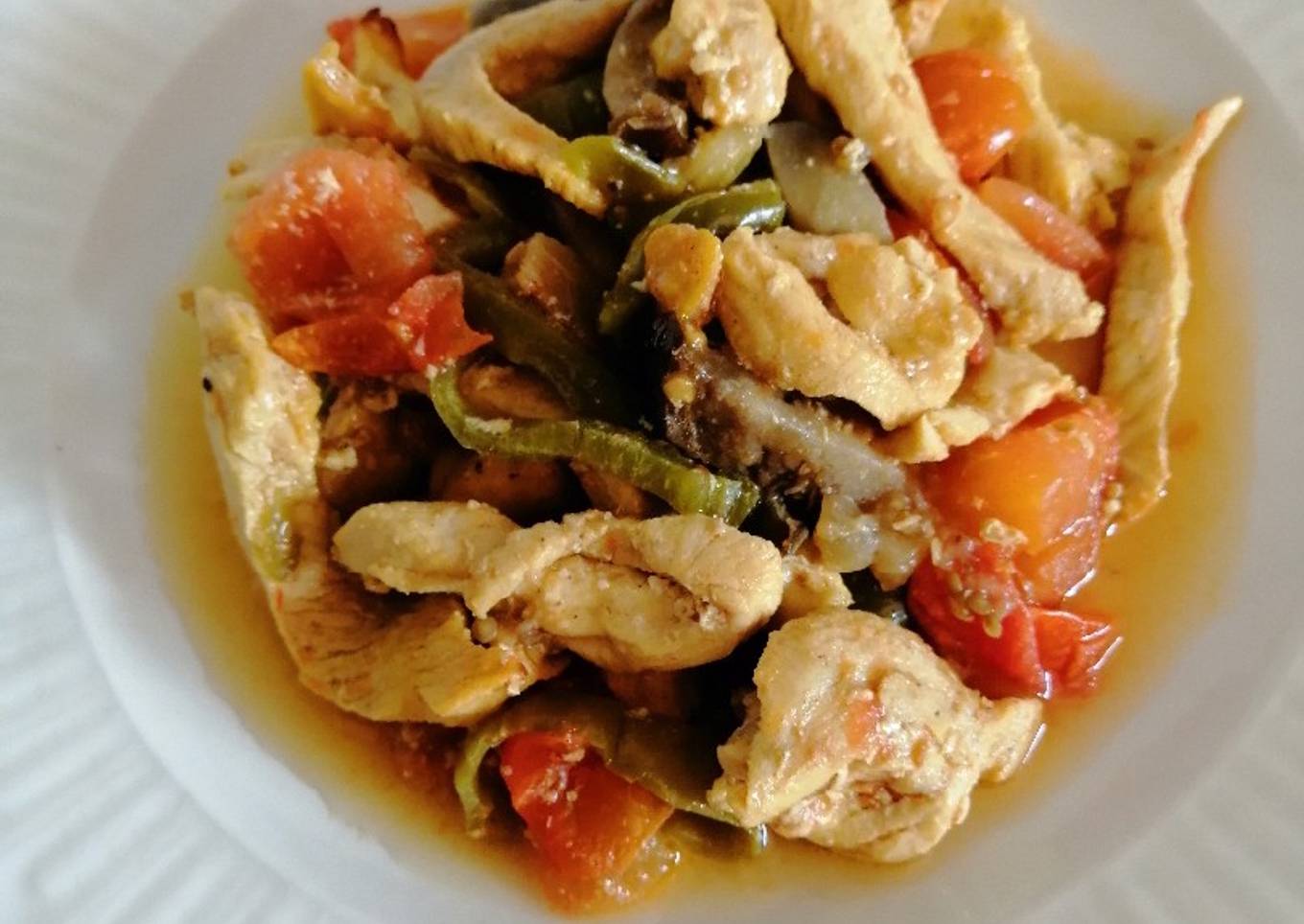 Pollo con verduras