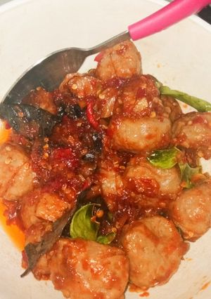 Foto resep Bakso mercon sambel trasi