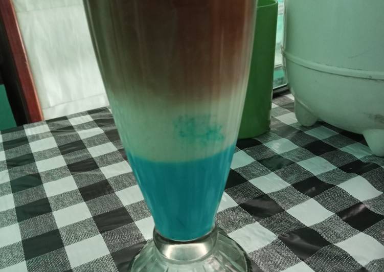 Resep Blue ice coffee, Bisa Manjain Lidah