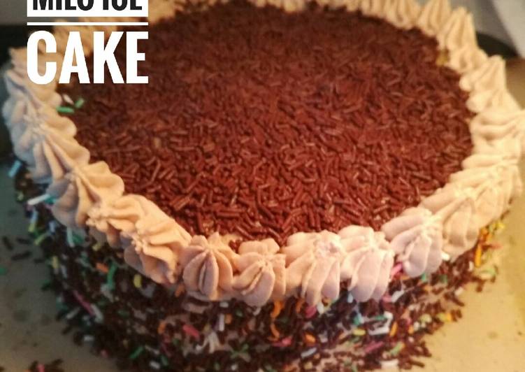 Resep Ice Milo Cake | Cara Membuat Ice Milo Cake Yang Mudah Dan Praktis