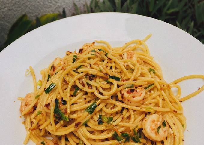 Resep Garlic Prawn Spaghetti oleh Cia Cookpad