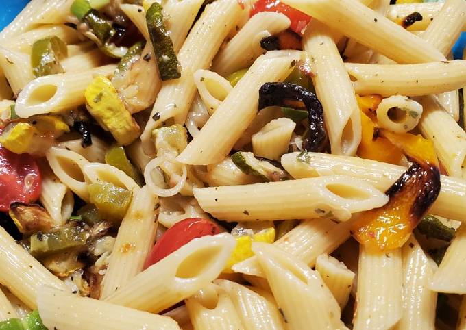 Recipe of Award-winning My Zuchinni, Squash and Tomato Pasta Salad