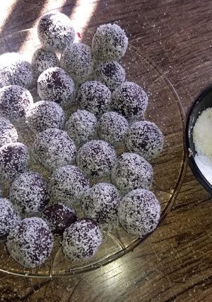 Una foto de Trufas hechas por mi hijo
