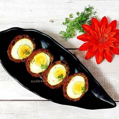A picture of Egg Devil with coated Chicken.