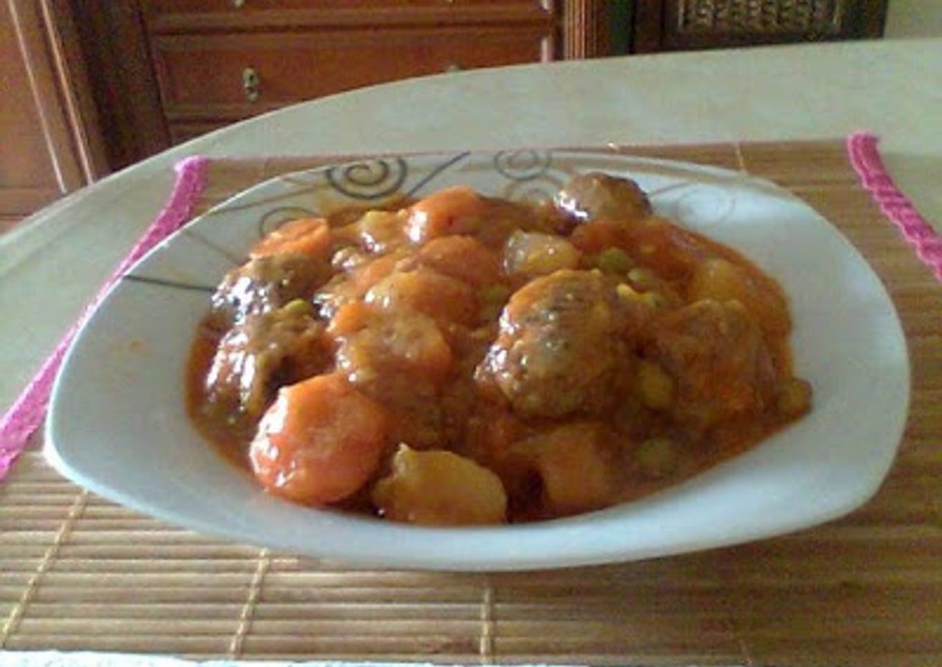 Albóndigas a la jardinera