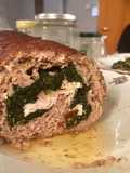 Polpettone di vitello con spinaci, tacchino e ricotta