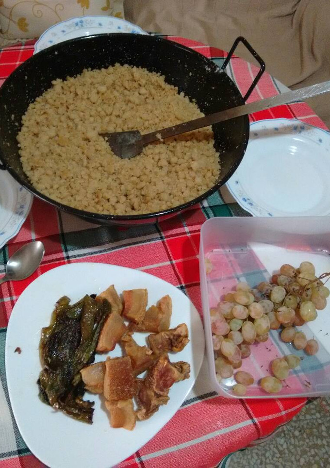 Una foto de Migas de harina