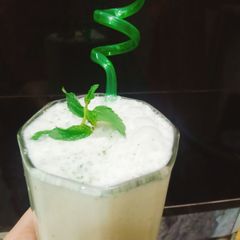 Mint masala lassi A picture of Mint masala lassi.