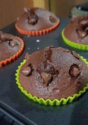 รูปของ Nutella brownie cupcake ❤ ข้างในเป็นครีมเยิ้มๆ