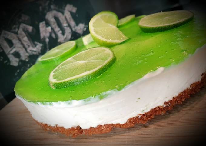 Recette de Favori Cheesecake sans cuisson, spéculoos, citron vert et gelée verveine