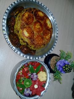 عکسی از دستور لوبیا پلو با مرغ رب اناری