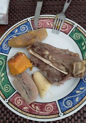 Una foto de Viuda de carne salsa