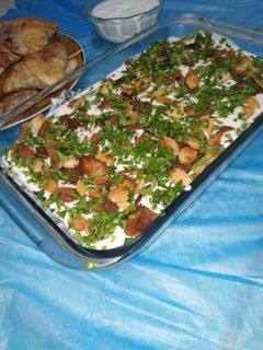 صورة لوصفة فتة لبن
