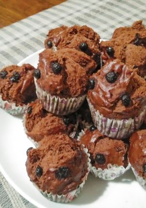 Foto resep Mufin Coklat Pisang Kukus a.k.a Steamed Choco Banana Muffins