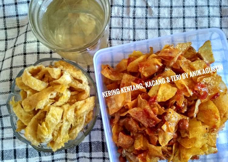 Cara Memasak Kering kentang, kacang &amp; teri yang Renyah