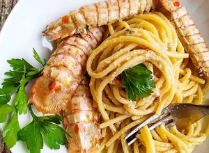 Foto di Spaghetti con canocchie