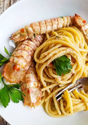 Foto di Spaghetti con canocchie