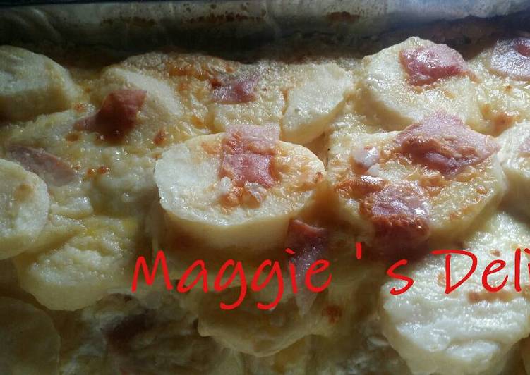 Pastel de patata o suffle de papa y jamón