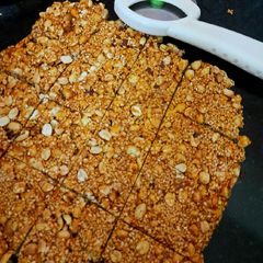 A picture of Till or Badam ki Chikki.