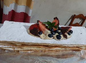 Una foto de Pastel mil hojas