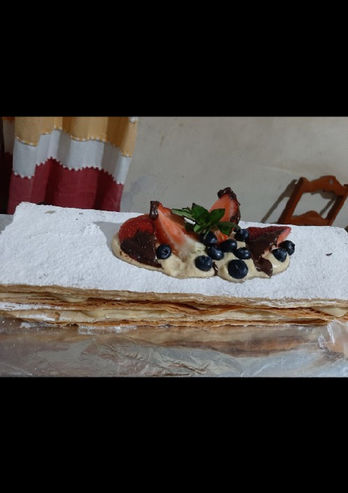 Una foto de Pastel mil hojas
