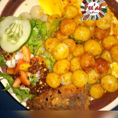 A picture of Cassava flour dumplings('dansululu).