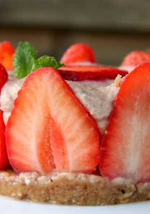 Une photo de Fraisier 100% végétalien et cru !