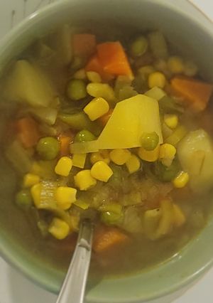 Una foto de Sopa de verduras