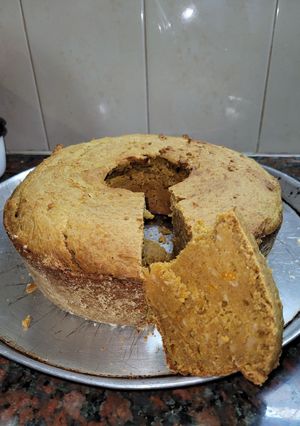 Una foto de Budín de naranja, zanahoria y porotos alubia (apto vegano)