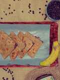 Banana and chocolate stuffed paratha