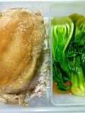 ข้าวอกไก่+ฮ่องเต้น้อยหมักซอส (ไมโครเวฟ) #กินผักรักสุขภาพ4