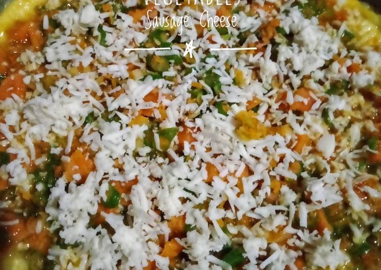 74. Omelette Meat Vegetables Sausage Cheese