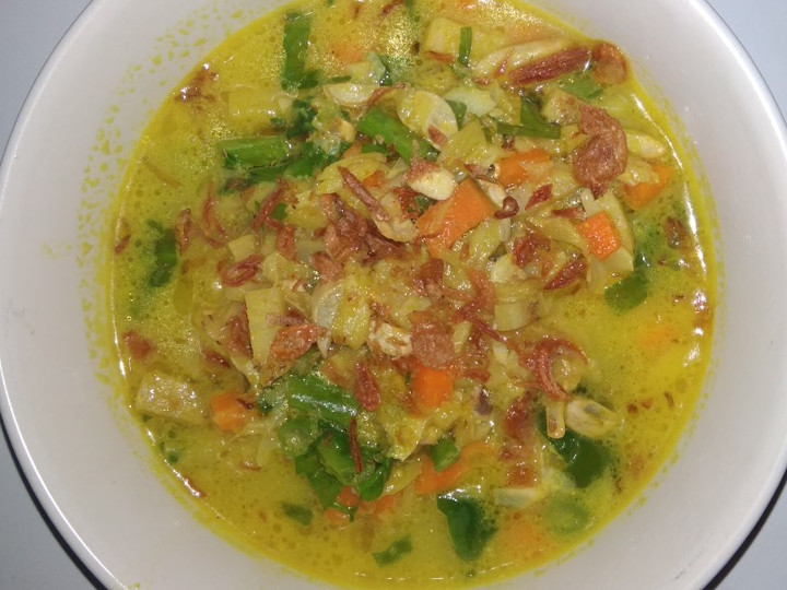 Cara Gampang Menyiapkan Sayur timbul kuah kuning, Lezat Sekali