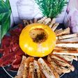 Potiron garni à la fondue savoyarde et sa fondu de potiron au jambon 😋#halloween 😱