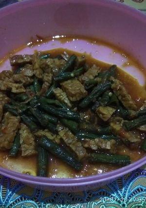 Foto resep Tumis kacang panjang & tempe