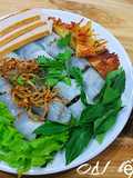 Vietnamese Pan-Steamed Rice Rolls (Bánh Cuốn)